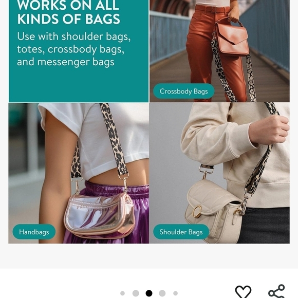 Adjustable Navy Blue Canvas Bag Strap with Gold Hardware - Picture 3 of 8